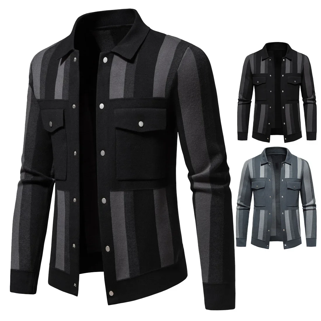 2023 Youth Men's Knitted Shirt Standing Collar Work Suit Jacket Style Outer Wear Sweater Coat Small Cardigan
2023 Youth Men's Knitted Shirt Standing Collar Work Suit Jacket Style Outer Wear Sweater Coat Small Cardigan