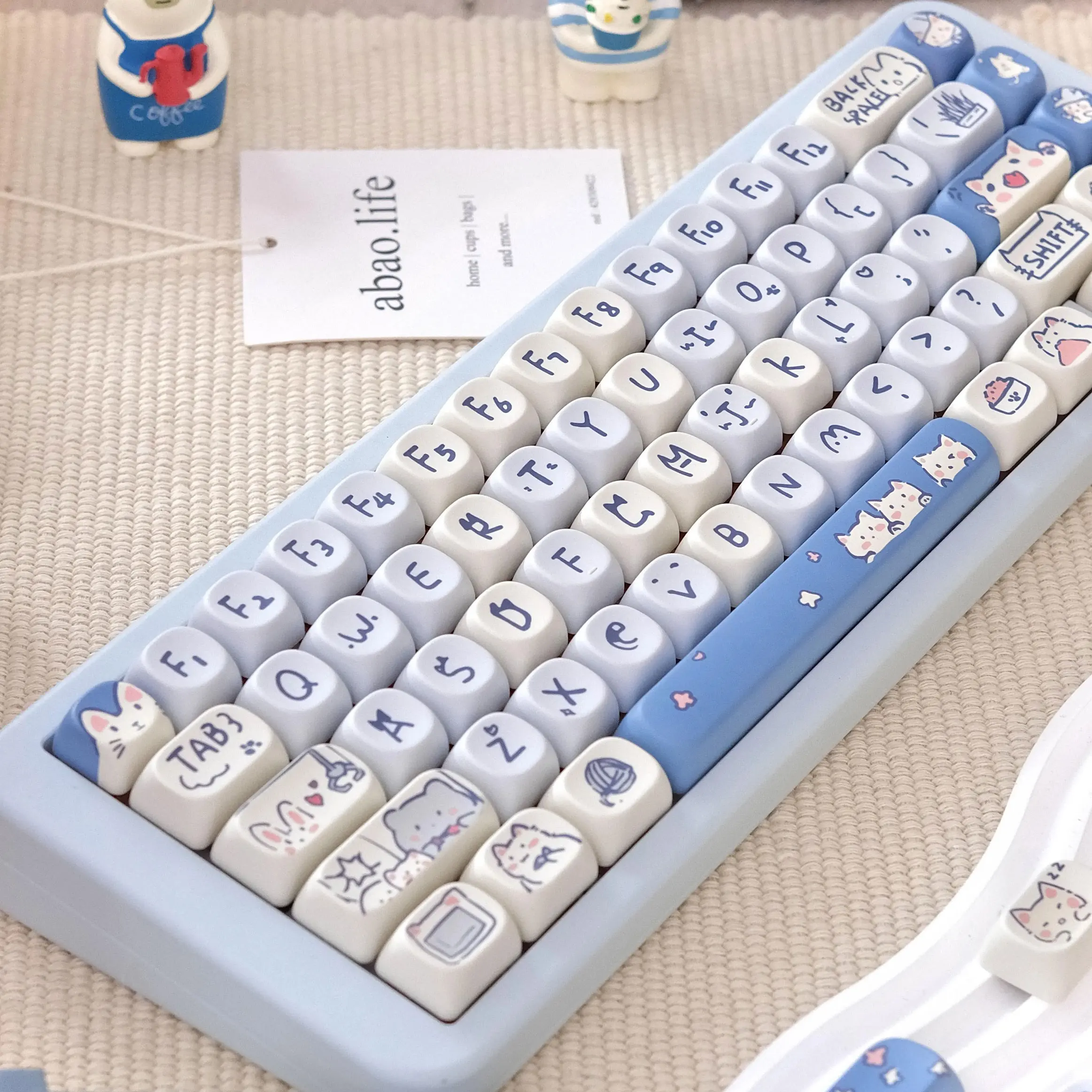 Blue Meow Meow MOA Original height Blue and white color scheme Hi75 magnetic axis keyboard keycaps Mechanical keyboard keycaps
Blue Meow Meow MOA Original height Blue and white color scheme Hi75 magnetic axis keyboard keycaps Mechanical keyboard keycaps