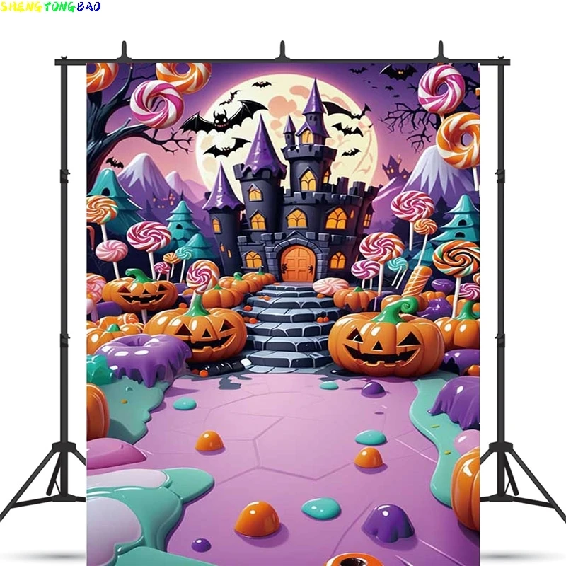 Horror Castle Halloween Day Photography Backdrops Outdoor House Party Decoration Skeleton Pumpkin Photo Studio Background HW-01
Horror Castle Halloween Day Photography Backdrops Outdoor House Party Decoration Skeleton Pumpkin Photo Studio Background HW-01