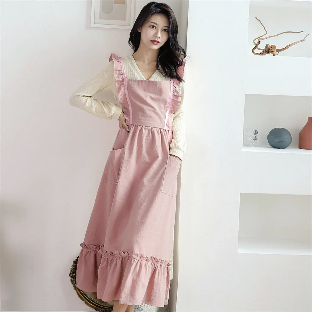 Retro Floral coffee Studio Apron Garden Ruffles Work Clean Apron Cooking Kitchen Aprons For Woman Dress Bib Garden overalls
Retro Floral coffee Studio Apron Garden Ruffles Work Clean Apron Cooking Kitchen Aprons For Woman Dress Bib Garden overalls