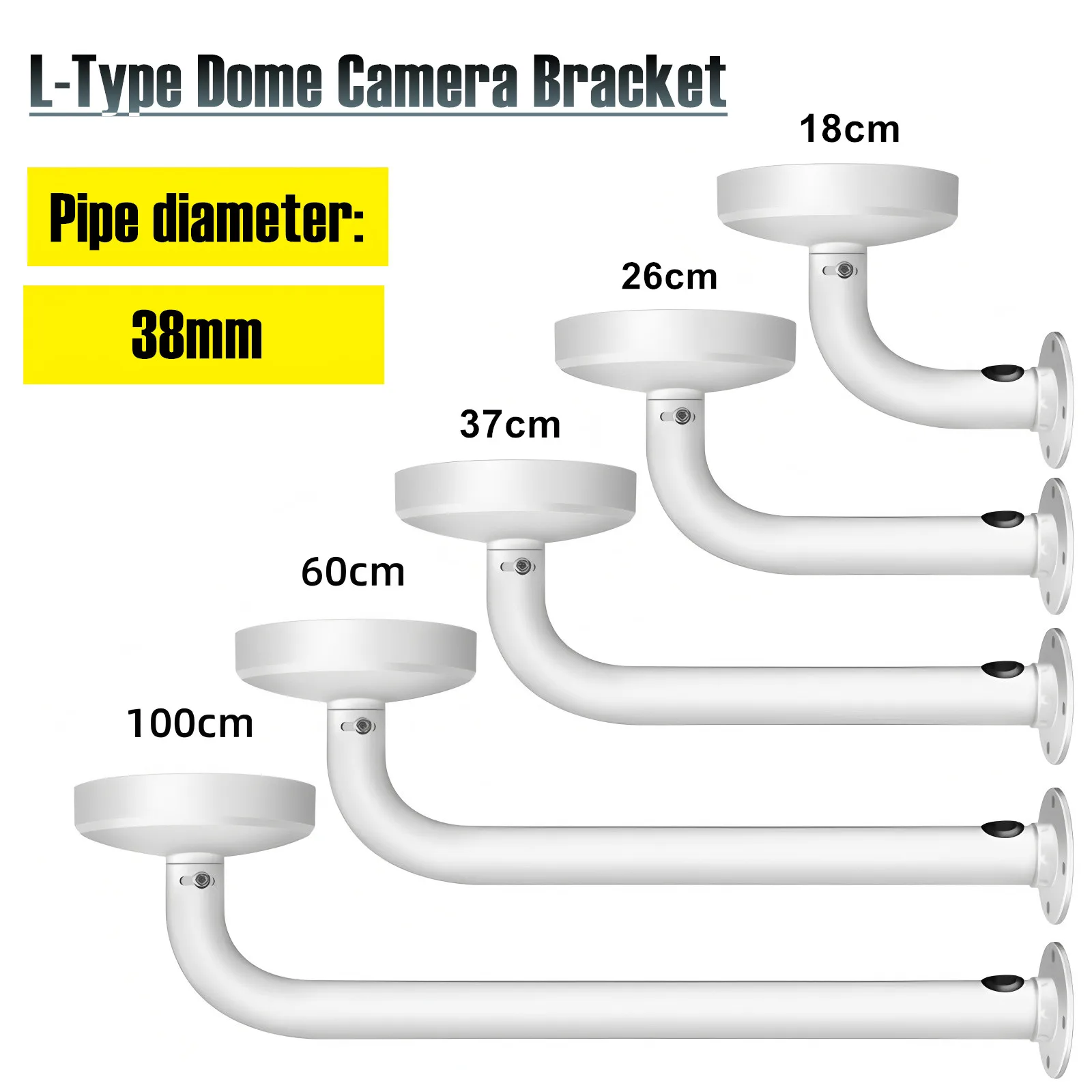 18CM 26CM 37CM Long Arm Bracket Aluminum Alloy Wall Mount Bracket for Samsung Hikvision Dahua Dome Surveillance Security Camera
18CM 26CM 37CM Long Arm Bracket Aluminum Alloy Wall Mount Bracket for Samsung Hikvision Dahua Dome Surveillance Security Camera