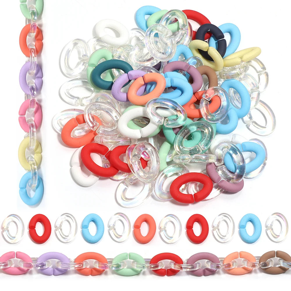 20pcs/lot Colorful Acrylic Link Chain Lobster Clasp Keychains For Necklace Bracelet Making Colorful Chain Plastic Chain Links
20pcs/lot Colorful Acrylic Link Chain Lobster Clasp Keychains For Necklace Bracelet Making Colorful Chain Plastic Chain Links