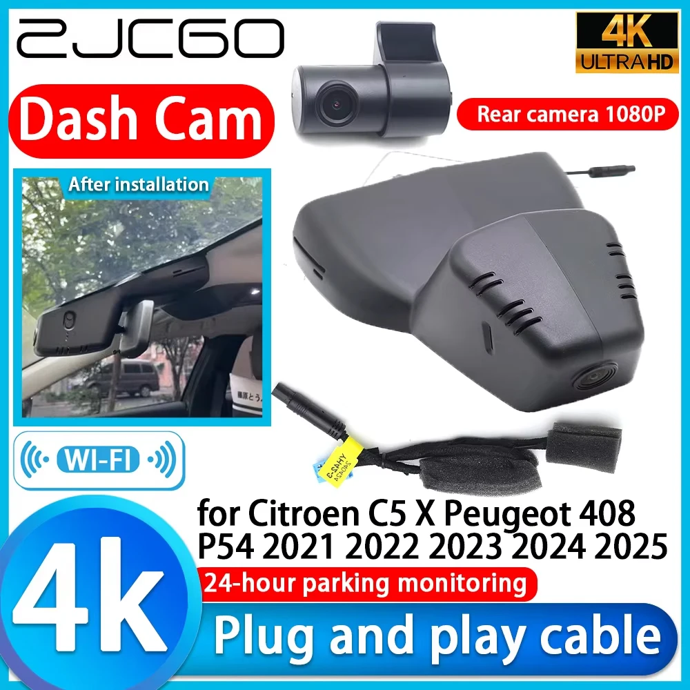 for Citroen C5 X Peugeot 408 P54 2021 2022 2023 2024 2025 Wifi 4K DVR Dash Cam Car Camera Sony Lens Video Recorder 24h Monitor
for Citroen C5 X Peugeot 408 P54 2021 2022 2023 2024 2025 Wifi 4K DVR Dash Cam Car Camera Sony Lens Video Recorder 24h Monitor