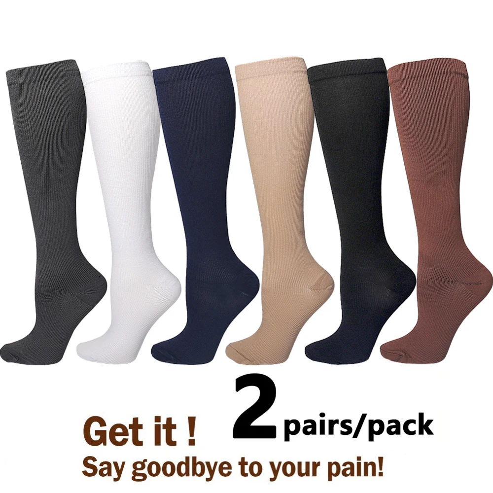 2 пары компрессионных носков для бега, спорта, медицинских целей, 20-30 мм рт. ст., для путешествий, беременности, от отеков, при диабете, варикозном расширении вен
2 пары компрессионных носков для бега, спорта, медицинских целей, 20-30 мм рт. ст., для путешествий, беременности, от отеков, при диабете, варикозном расширении вен