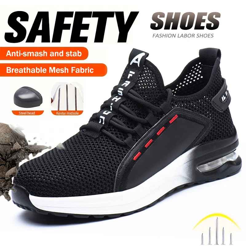 Air Cushion Safety Shoes Men For Work Sneakers Workplace Safety Boot Breathable Mesh Women Men Anti-Smash Steel Toe Shoes Male
Air Cushion Safety Shoes Men For Work Sneakers Workplace Safety Boot Breathable Mesh Women Men Anti-Smash Steel Toe Shoes Male
