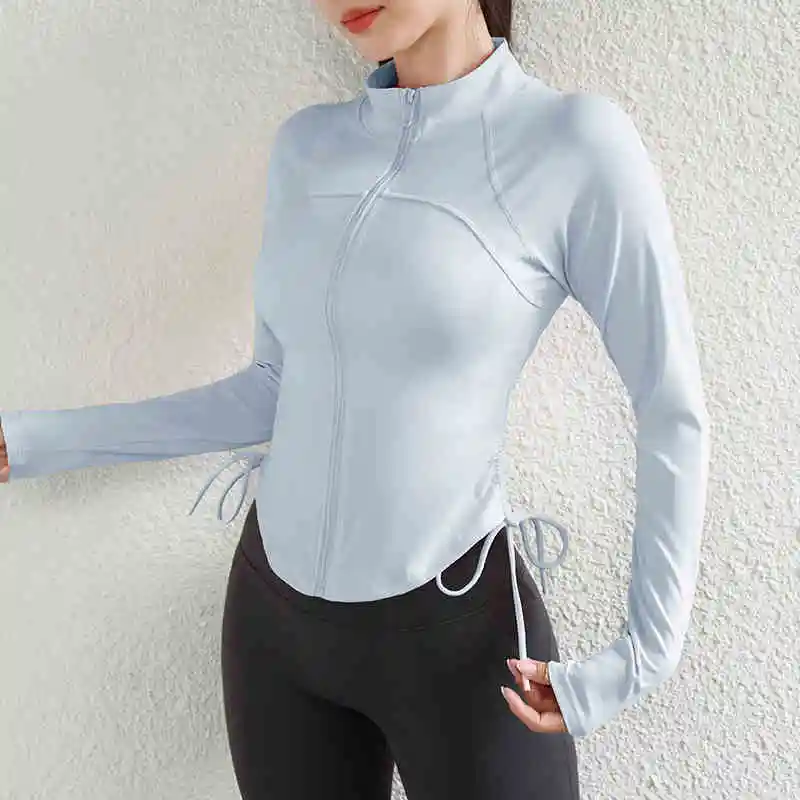 Women Clothes Full Zip Drawstring Sports Top Long Sleeve Gym Fitness Short Jackets Women Yoga Jacket
Women Clothes Full Zip Drawstring Sports Top Long Sleeve Gym Fitness Short Jackets Women Yoga Jacket