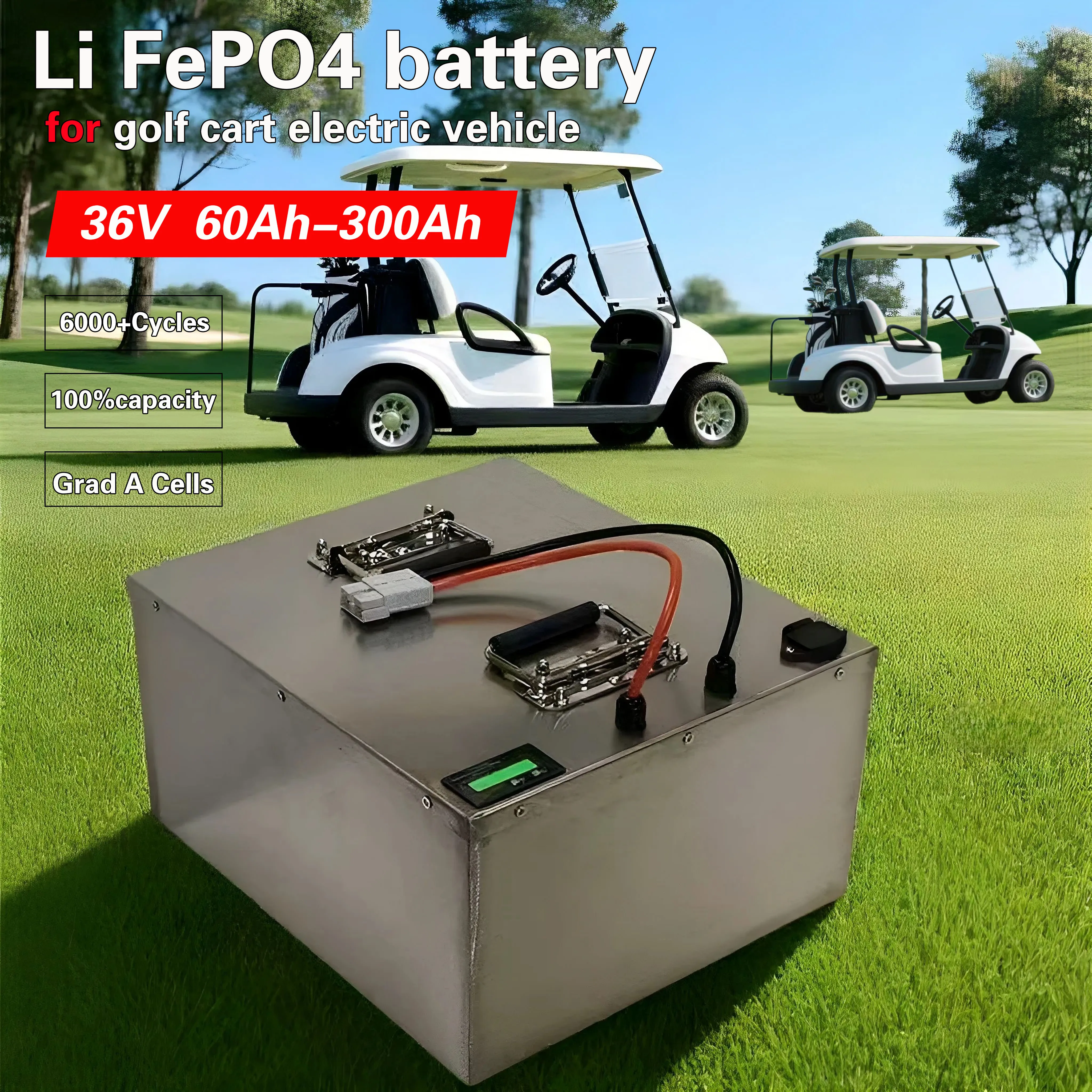 36V 60AH 80AH 100AH 120AH 150Ah 200AH 300ah LifePo4 литиевая батарея для гольф-кара, электромобиля + зарядное устройство
36V 60AH 80AH 100AH 120AH 150Ah 200AH 300ah LifePo4 литиевая батарея для гольф-кара, электромобиля + зарядное устройство
