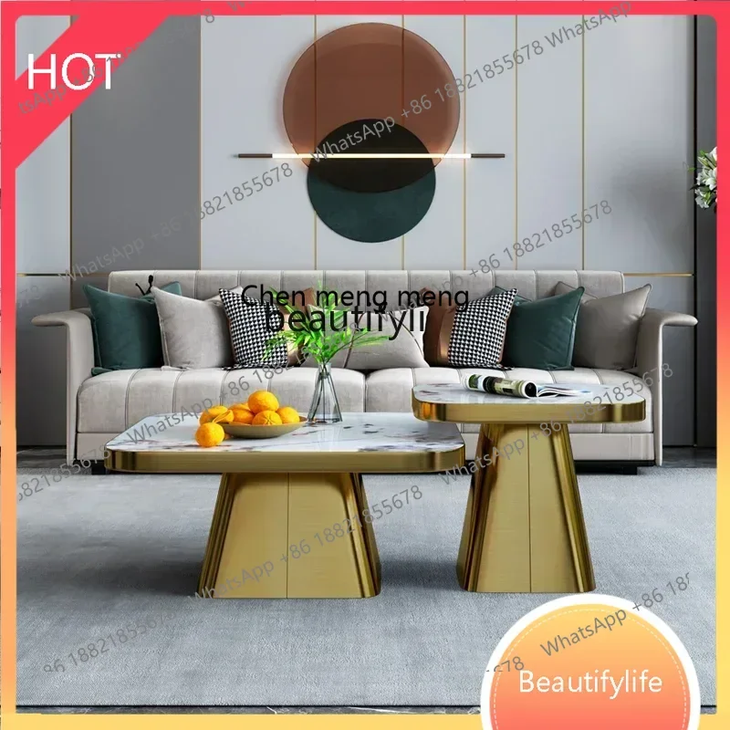 A New bright rock slab coffee table light luxury designer simple model room combinationSS 8617
A New bright rock slab coffee table light luxury designer simple model room combinationSS 8617