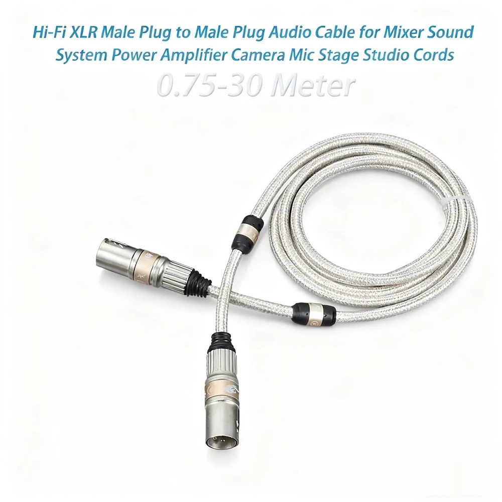 Professional XLR Male to Male Microphone Cable 3-Pin Balanced Hi-Fi Audio Cord for Studio, Stage, Mixer, Amp, Camera
Professional XLR Male to Male Microphone Cable 3-Pin Balanced Hi-Fi Audio Cord for Studio, Stage, Mixer, Amp, Camera