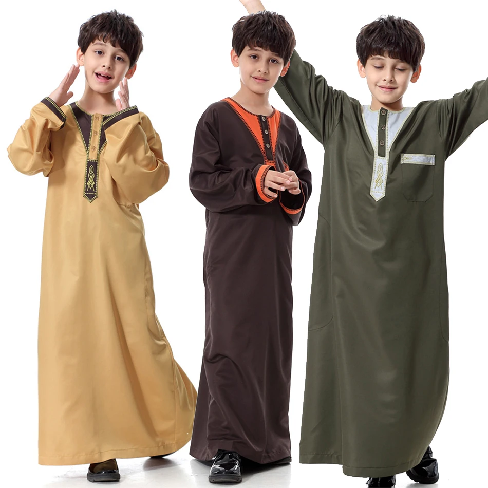Children Clothes Teens 2023 New Solid Color Thawb Boys 5-12 Years National Thobe Kids Summer Folk Outfit Long Sleeve Muslim Robe
Children Clothes Teens 2023 New Solid Color Thawb Boys 5-12 Years National Thobe Kids Summer Folk Outfit Long Sleeve Muslim Robe