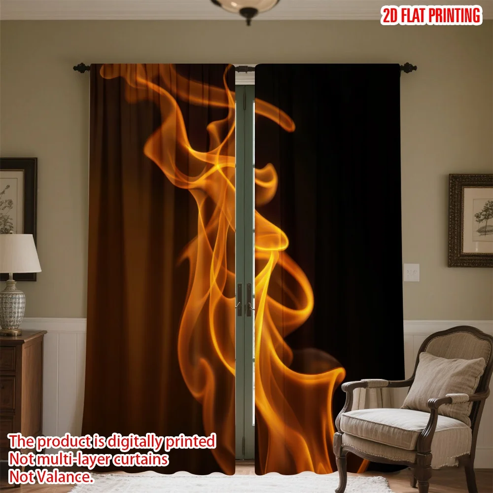 2D flat printing 2pcs Party Window Curtains Orange Flames Digital Printed Polyester Drapes Family Party Decoration for Festive
2D flat printing 2pcs Party Window Curtains Orange Flames Digital Printed Polyester Drapes Family Party Decoration for Festive