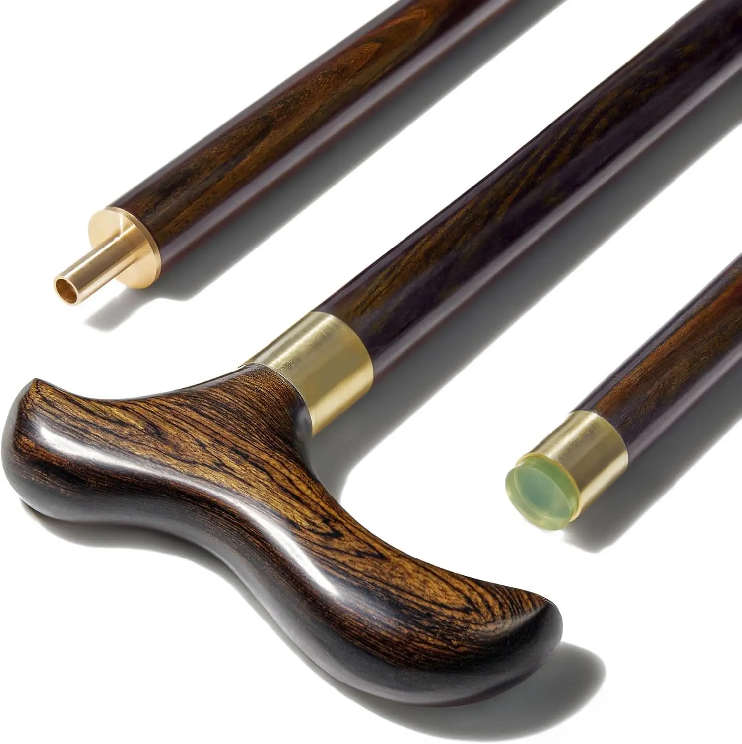 3-Piece Solid Wood Folding Walking Cane with Brass Joints, Portable Travel Stick and Carry Bag
3-Piece Solid Wood Folding Walking Cane with Brass Joints, Portable Travel Stick and Carry Bag
