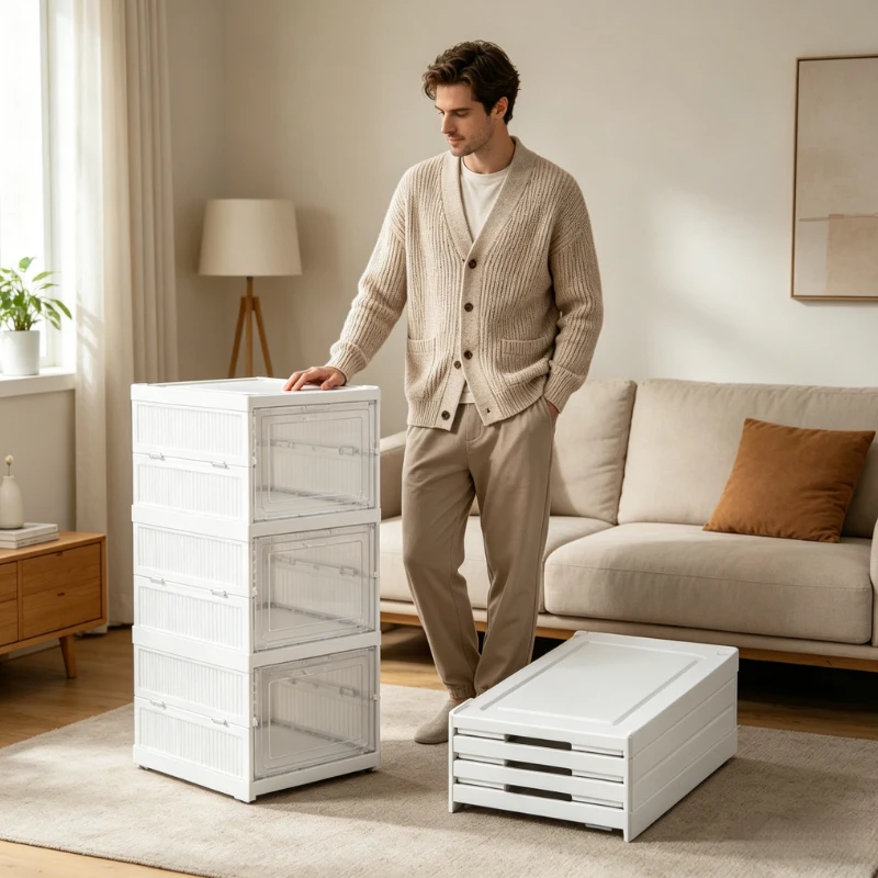 Dustproof 3/6-Tier Foldable Shoe Box Transparent Stackable Organizer Perfect Present for Family Apartment Shoe Sorting
Dustproof 3/6-Tier Foldable Shoe Box Transparent Stackable Organizer Perfect Present for Family Apartment Shoe Sorting