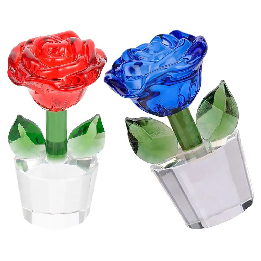 2Pcs Crystal Rose Flower Decorative Ornaments Romantic Valentines Wedding Gifts Clear Crystal Rose Figurines Home Decor
2Pcs Crystal Rose Flower Decorative Ornaments Romantic Valentines Wedding Gifts Clear Crystal Rose Figurines Home Decor