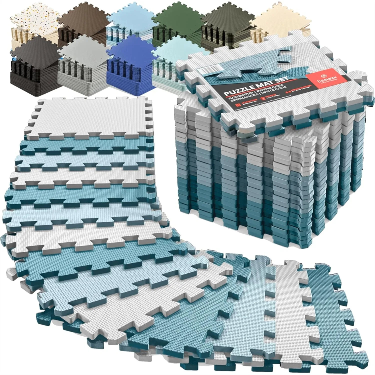 EVA Interlocking Foam Floor Tiles for Home Gym, 18-Pack 12.6x12.6x0.4 in, Protective Workout Mat Set
EVA Interlocking Foam Floor Tiles for Home Gym, 18-Pack 12.6x12.6x0.4 in, Protective Workout Mat Set