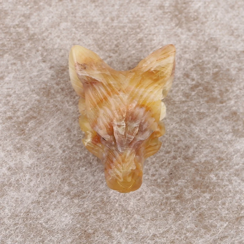 Желтый опал ручной работы голова волка кулон натуральный камень бусина ожерелье модный аксессуар 30x22x12 мм 5,9 г 
Желтый опал ручной работы голова волка кулон натуральный камень бусина ожерелье модный аксессуар 30x22x12 мм 5,9 г