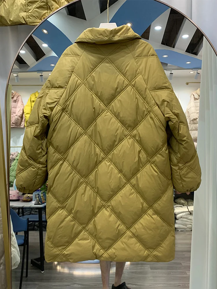 Turn-Down 2023 Collar New Winter Long Women Warm Puffer Jacket Female White Duck Down Coat Loose Zipper Parkas Outwear
Turn-Down 2023 Collar New Winter Long Women Warm Puffer Jacket Female White Duck Down Coat Loose Zipper Parkas Outwear