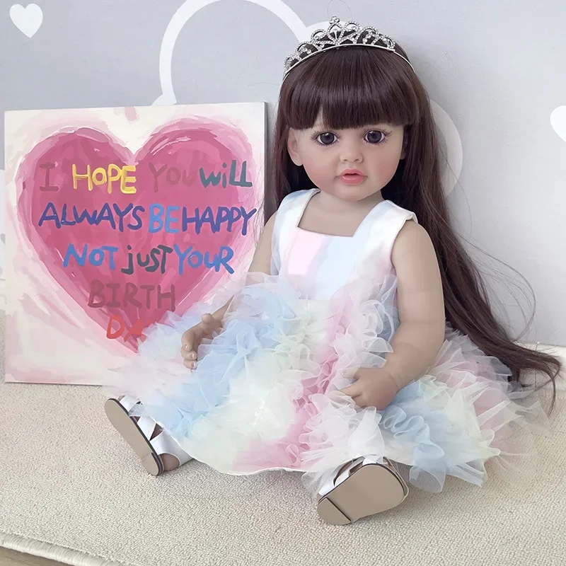 NPK 22inch Newborn Soft Silicone Sweet Vinyl Reborn Toddler Girl Doll Princess Betty with Long wig Hair Gifts for Children
NPK 22inch Newborn Soft Silicone Sweet Vinyl Reborn Toddler Girl Doll Princess Betty with Long wig Hair Gifts for Children