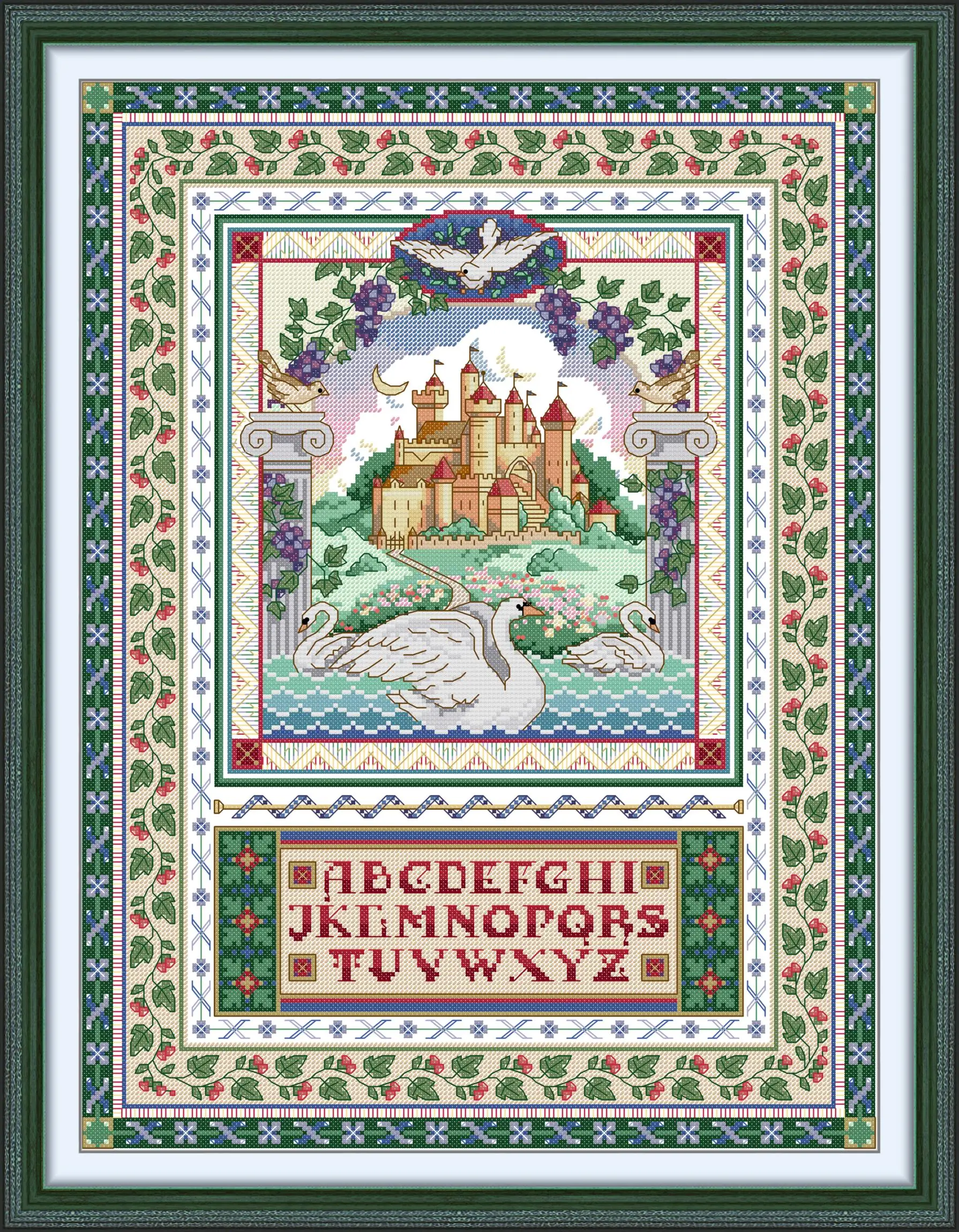 Maydear Cross Stitch Kit, 11CT/14CT/16CT/9CT Aida Fabric,DMC Threads Sewing Pattern Embroidery Set-Swan Castle
Maydear Cross Stitch Kit, 11CT/14CT/16CT/9CT Aida Fabric,DMC Threads Sewing Pattern Embroidery Set-Swan Castle