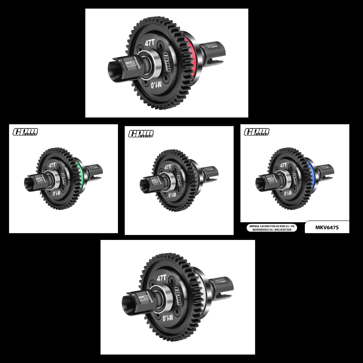GPM 20CrMnTi Steel+7075 Alu Center Complete Diffs ARRMA 1/8 Kraton V6 EXB Notorious
GPM 20CrMnTi Steel+7075 Alu Center Complete Diffs ARRMA 1/8 Kraton V6 EXB Notorious