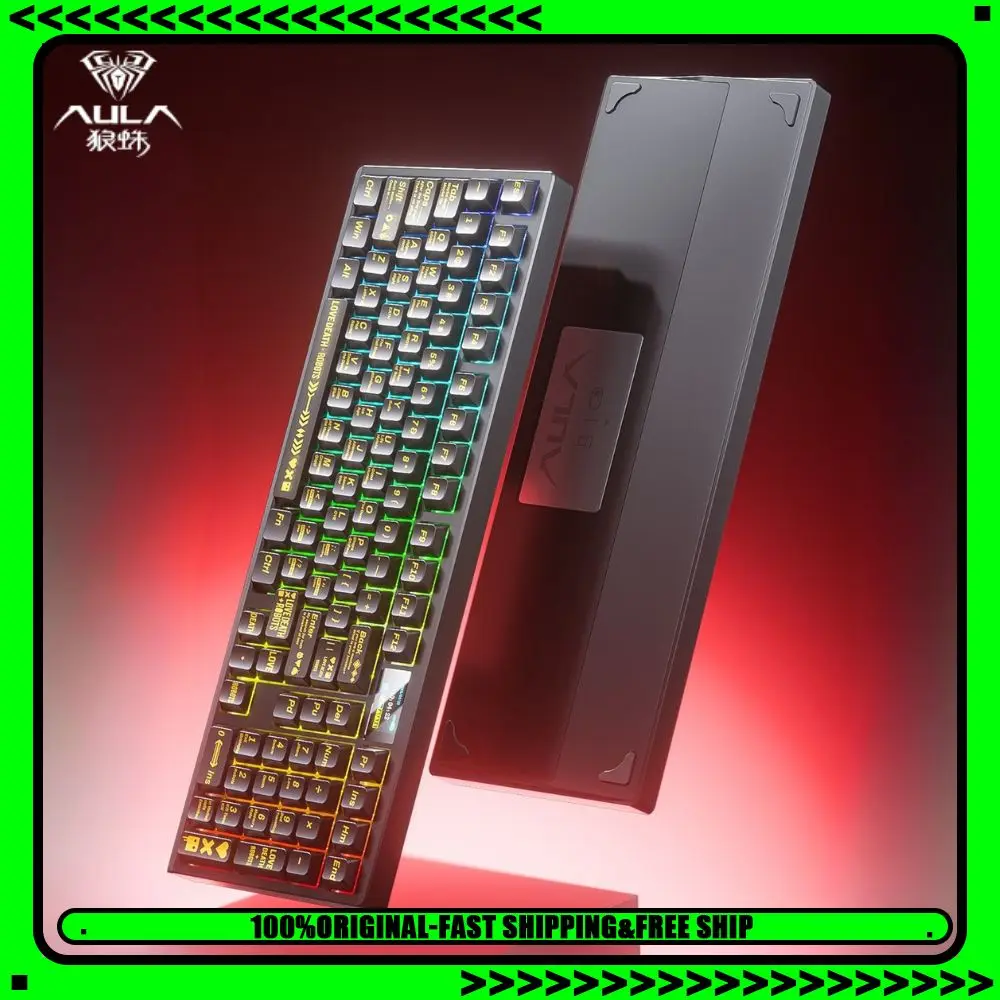 Механическая клавиатура AULA Fire100, 3 режима, игровая клавиатура из алюминиевого сплава, 8000 мАч, прокладка RGB, аксессуар для геймера с горячей заменой и экраном
Механическая клавиатура AULA Fire100, 3 режима, игровая клавиатура из алюминиевого сплава, 8000 мАч, прокладка RGB, аксессуар для геймера с горячей заменой и экраном
