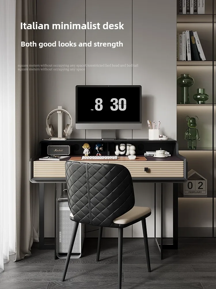 YJQQ Italian minimalist desk household bedroom computer desk integrated
YJQQ Italian minimalist desk household bedroom computer desk integrated
