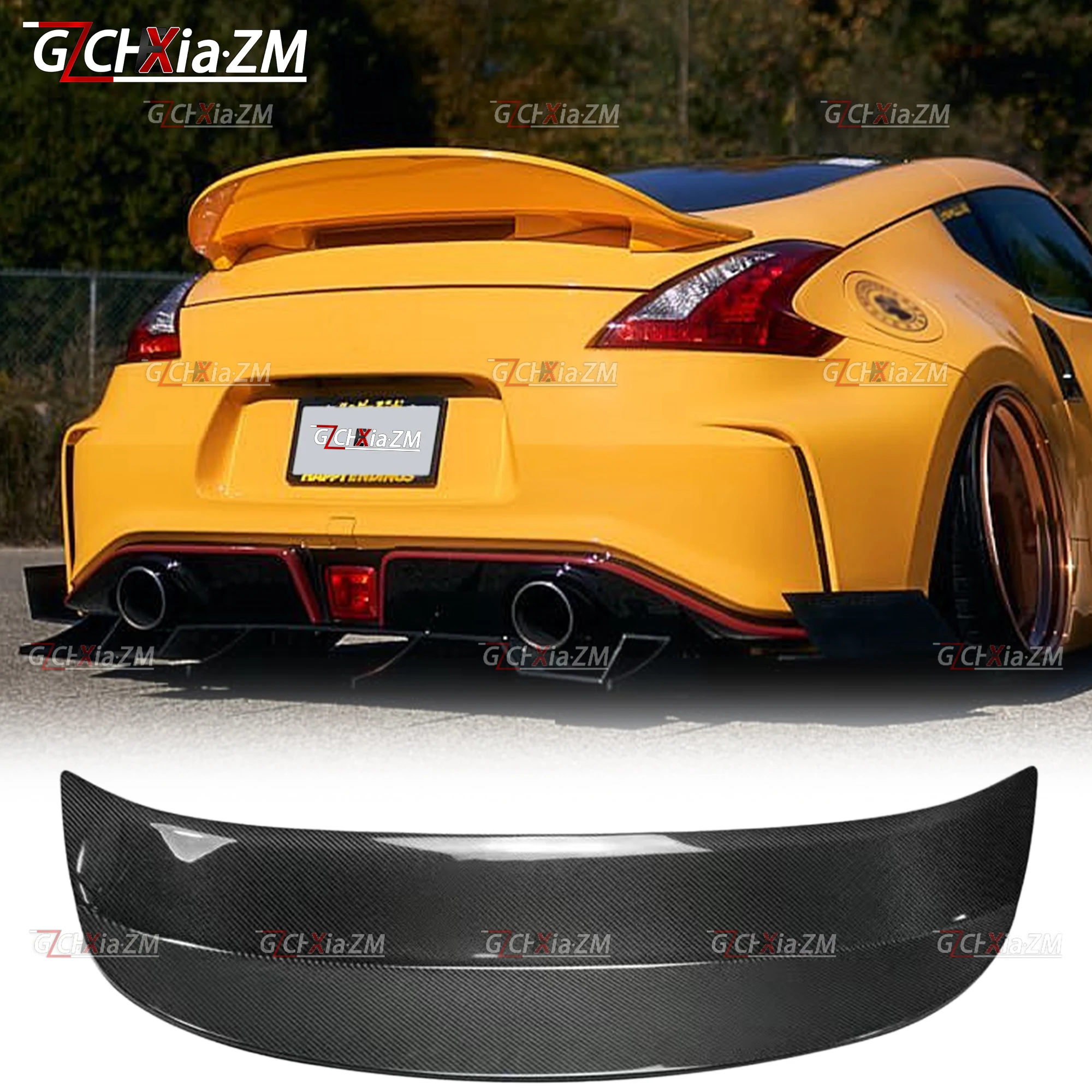 For 2008-2019 Nissan 370Z Z34 Upgraded AJT Style Rear Spoiler Trunk Cover Carbon Fiber Material Diffuser Wing Aerodynamic Kit
For 2008-2019 Nissan 370Z Z34 Upgraded AJT Style Rear Spoiler Trunk Cover Carbon Fiber Material Diffuser Wing Aerodynamic Kit