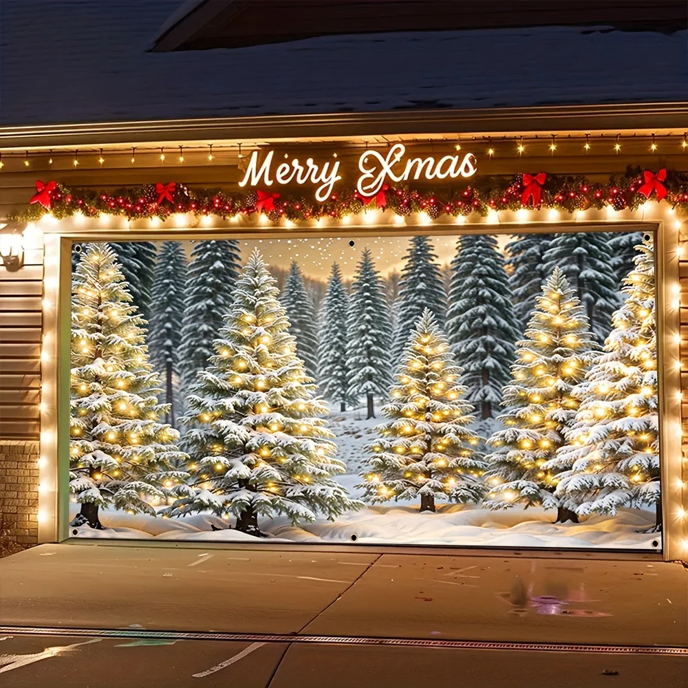 Зимняя сказочная сцена, полиэстеровый баннер на дверь гаража, прочное украшение для уличного фестиваля, украшение для дома
Зимняя сказочная сцена, полиэстеровый баннер на дверь гаража, прочное украшение для уличного фестиваля, украшение для дома