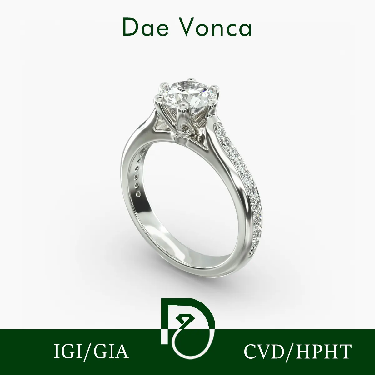 Round Cut Diamond Engagement Ring In 18K White Gold 0.5-3.0ct Lab Grown Diamond IGI Genuine Diamonds Pavé Band For Women
Round Cut Diamond Engagement Ring In 18K White Gold 0.5-3.0ct Lab Grown Diamond IGI Genuine Diamonds Pavé Band For Women
