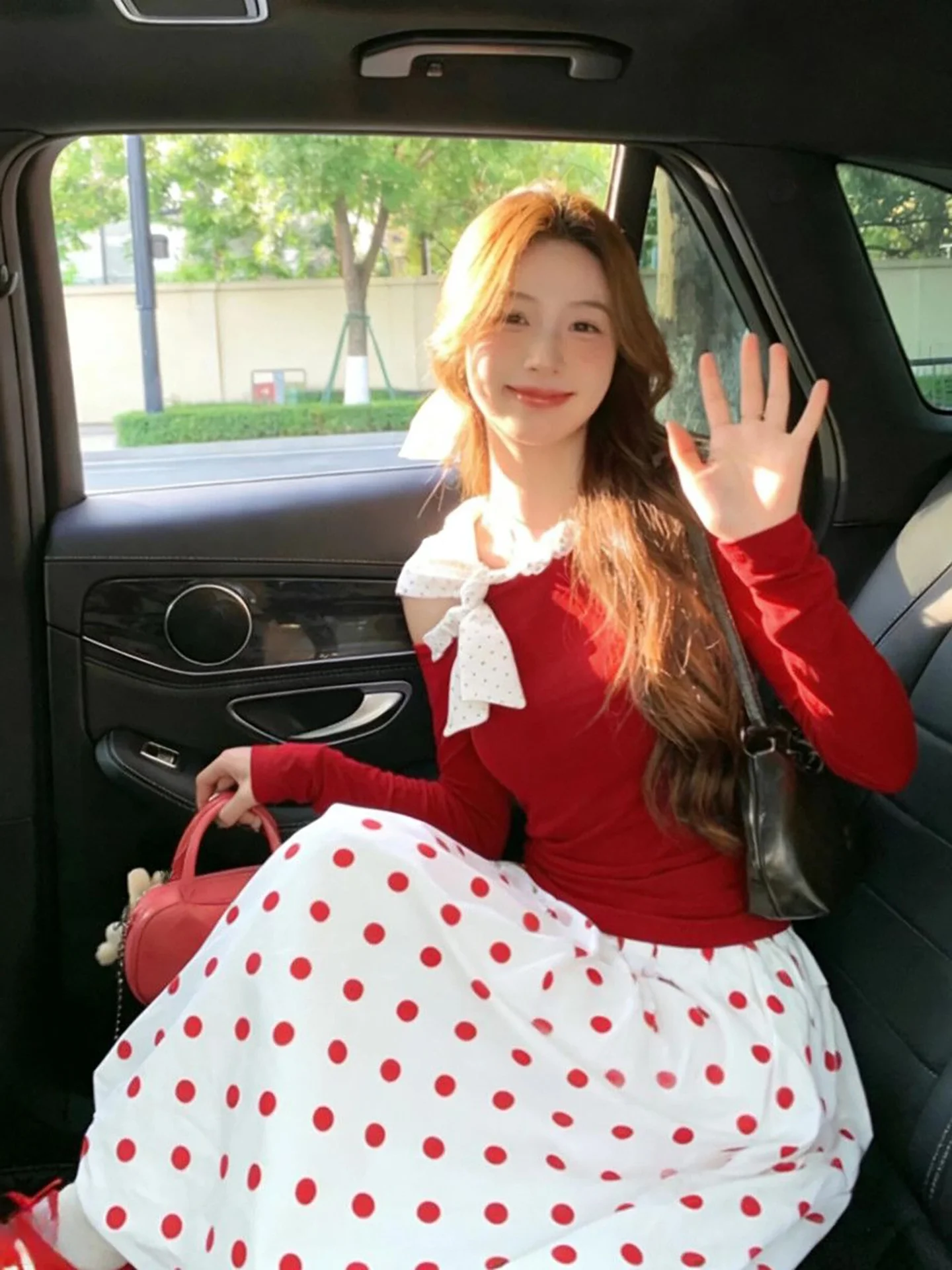 Red Loose Knot Polka Dot Bloomerini Top And Skirt Set Spring Summer Casual Fashion Women's Two-Piece Suit
Red Loose Knot Polka Dot Bloomerini Top And Skirt Set Spring Summer Casual Fashion Women's Two-Piece Suit
