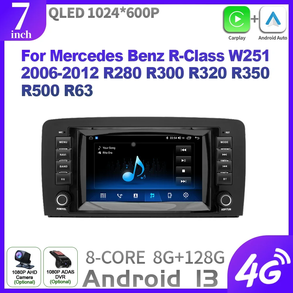 For Mercedes Benz R-Class W251 2006-2012 R280 R300 R320 R350 R500 R63 Android 13 Car Multimedia Navigation Wireless Carplay
For Mercedes Benz R-Class W251 2006-2012 R280 R300 R320 R350 R500 R63 Android 13 Car Multimedia Navigation Wireless Carplay
