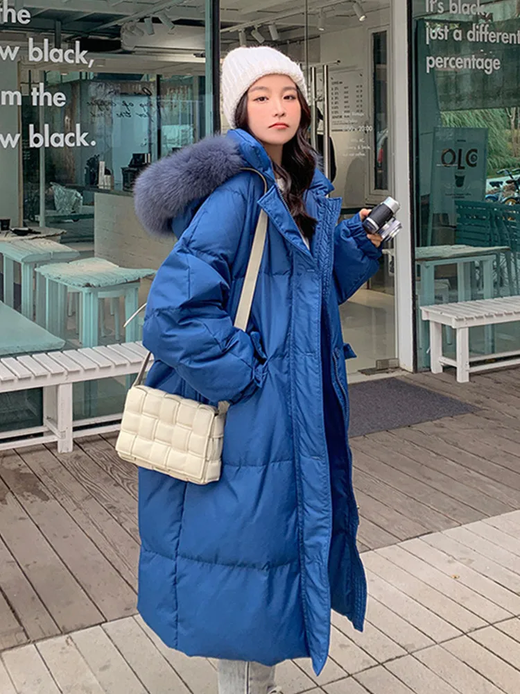 MENINA BONITA 2022 Winter Jacket Women White Duck Down Jacket Coat Natural Fox Fur Collar Hooded Loose Warm Fashion Streetwear
MENINA BONITA 2022 Winter Jacket Women White Duck Down Jacket Coat Natural Fox Fur Collar Hooded Loose Warm Fashion Streetwear