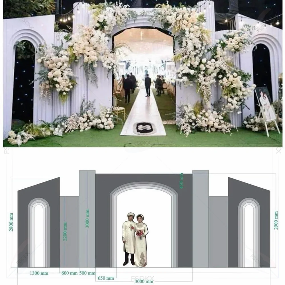 FSDKX Luxury 3d Stereoscopic Arch Wedding Background Board Wedding Banquet White Pvc Decorative Board Backdrop Wall
FSDKX Luxury 3d Stereoscopic Arch Wedding Background Board Wedding Banquet White Pvc Decorative Board Backdrop Wall