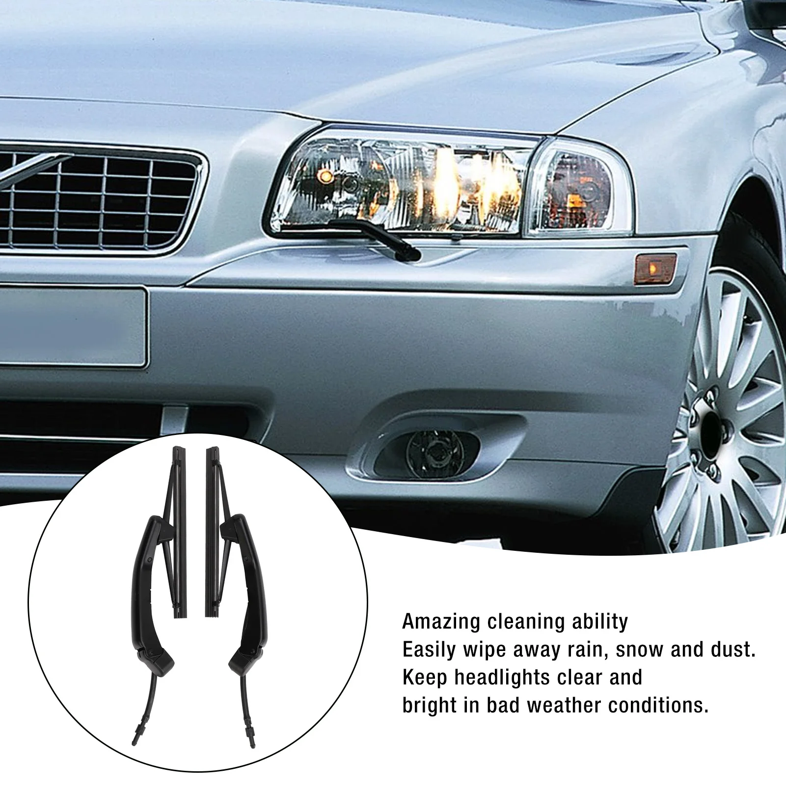 1 Pair 274431 Headlight Wiper Blade Set with Washer Nozzle Pair Direct Fit for Volvo 960 S80 S90
1 Pair 274431 Headlight Wiper Blade Set with Washer Nozzle Pair Direct Fit for Volvo 960 S80 S90