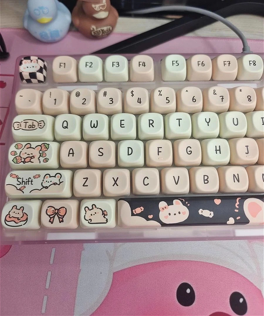 Black Pink Rabbit Keycaps XDA Profile PBT Cute Japanese Style Dye-Sub Keycap Set for 60% 65% 75% TKL 96% Layout
Black Pink Rabbit Keycaps XDA Profile PBT Cute Japanese Style Dye-Sub Keycap Set for 60% 65% 75% TKL 96% Layout