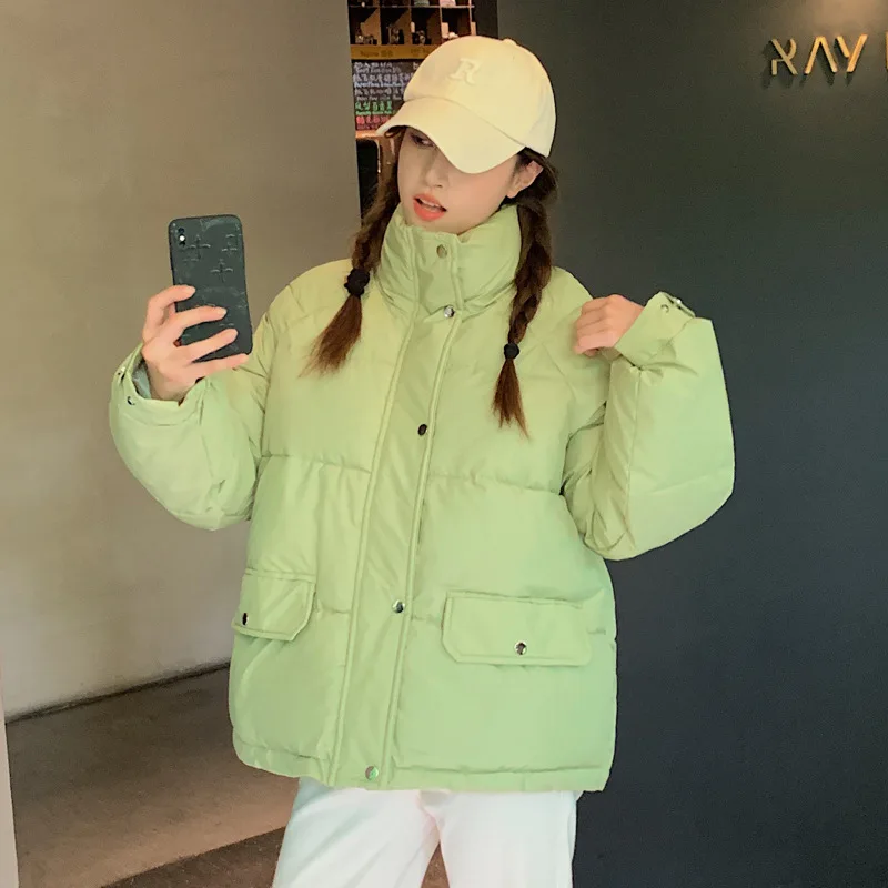 Winter Coat Candy Color Women Thick Warm Puffer Jacket Long Sleeve Parka Down Cotton Jacket Streetwear Korean Overcoat
Winter Coat Candy Color Women Thick Warm Puffer Jacket Long Sleeve Parka Down Cotton Jacket Streetwear Korean Overcoat