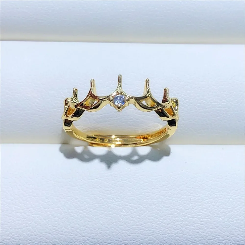 18K Plated Gold DIY Hand Pinto Ring Paste Ring Face Half Hole Bead Needle Inlaid Pearl Opening Ring Accessories No Pearl E045
18K Plated Gold DIY Hand Pinto Ring Paste Ring Face Half Hole Bead Needle Inlaid Pearl Opening Ring Accessories No Pearl E045