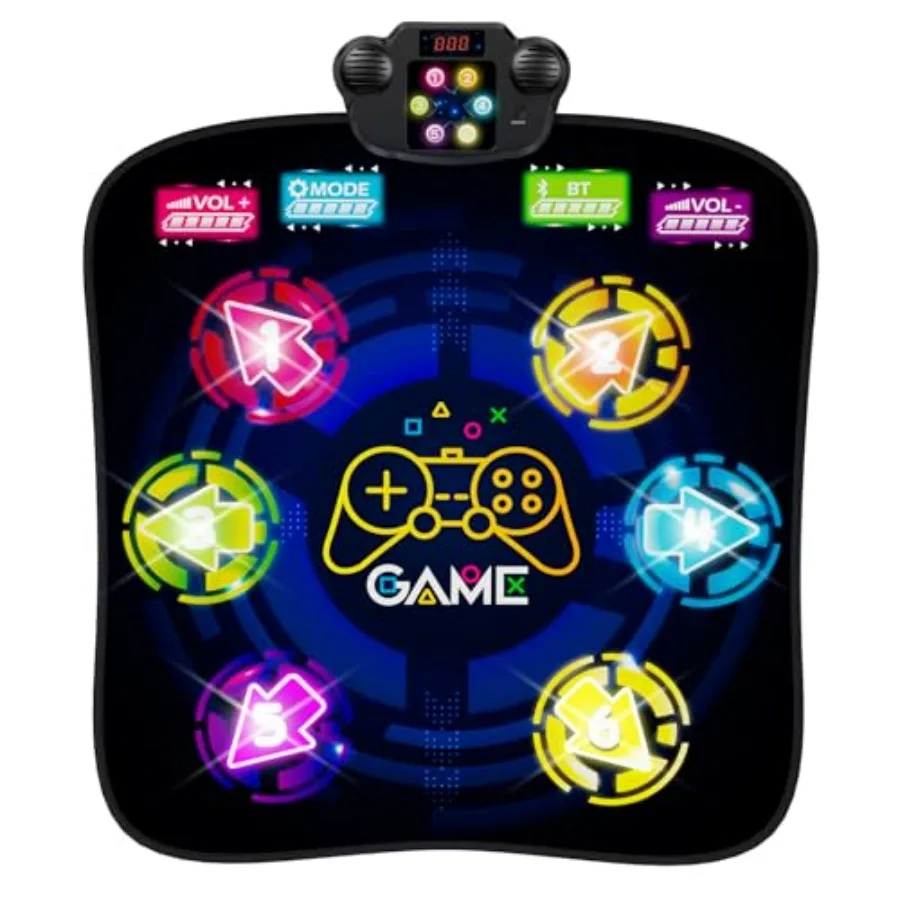 Dance Mat Rhythm Step Dancing Challenge Playmat with 6 LED Lights-up Built-in Music Bluetooth Electronic Dance Mat with 5 Game
Dance Mat Rhythm Step Dancing Challenge Playmat with 6 LED Lights-up Built-in Music Bluetooth Electronic Dance Mat with 5 Game