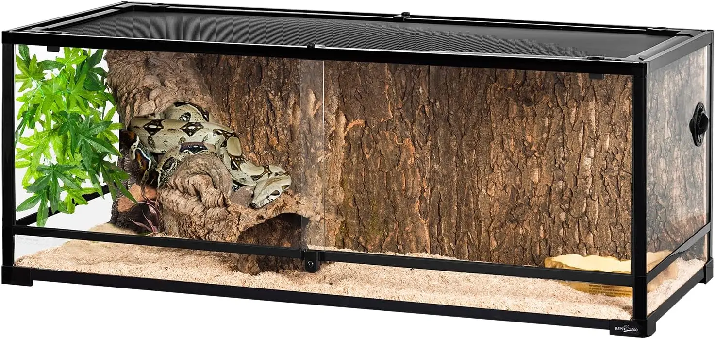 67 Gallon Reptile Terrarium All Glass Knock Down Double Hinge Door Top Ventilation
67 Gallon Reptile Terrarium All Glass Knock Down Double Hinge Door Top Ventilation