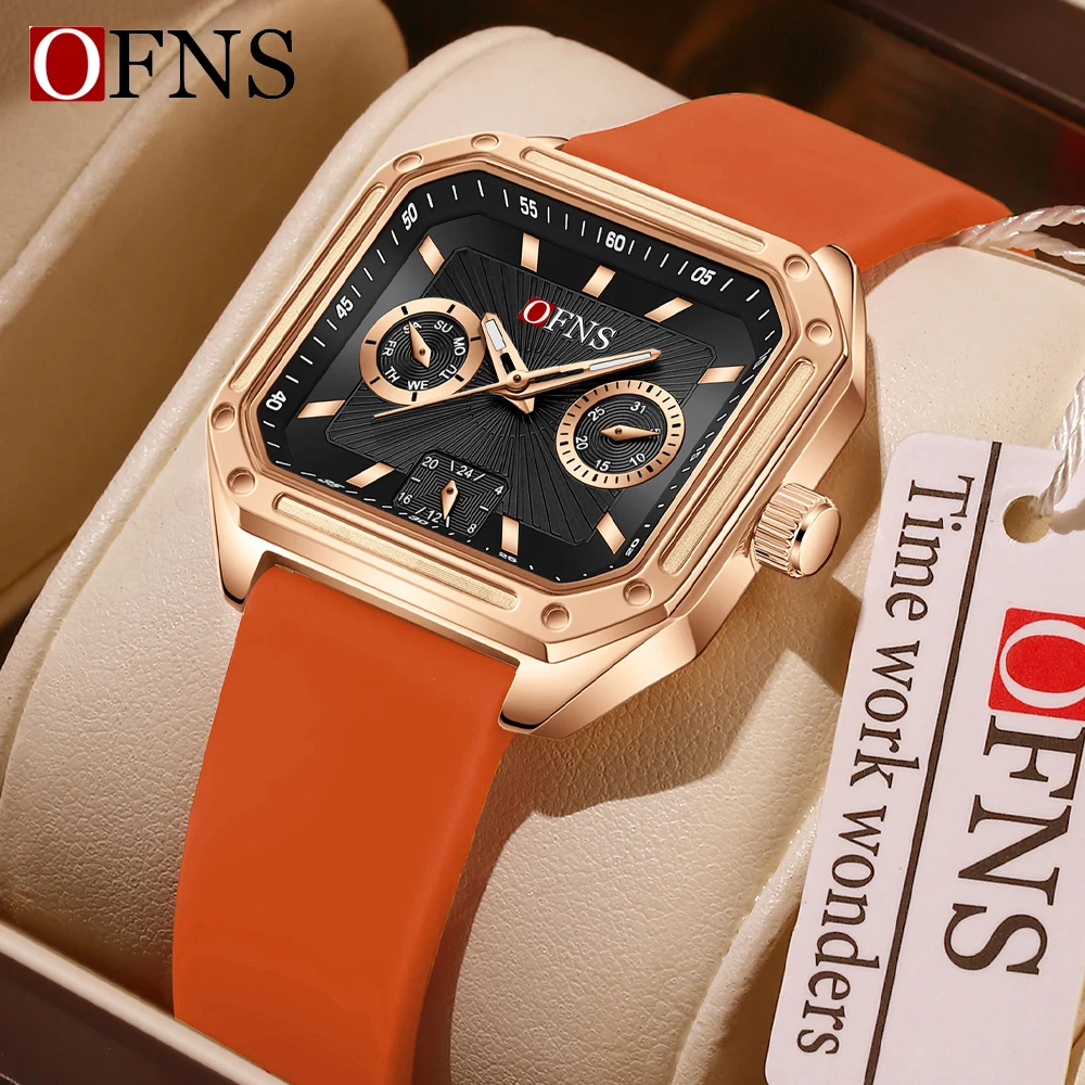 OFNS Fashion Luxury Women's Square Quartz Watch Simple Silicone Strap Casual Gift for Women Wristwatch Relogio Feminino
OFNS Fashion Luxury Women's Square Quartz Watch Simple Silicone Strap Casual Gift for Women Wristwatch Relogio Feminino