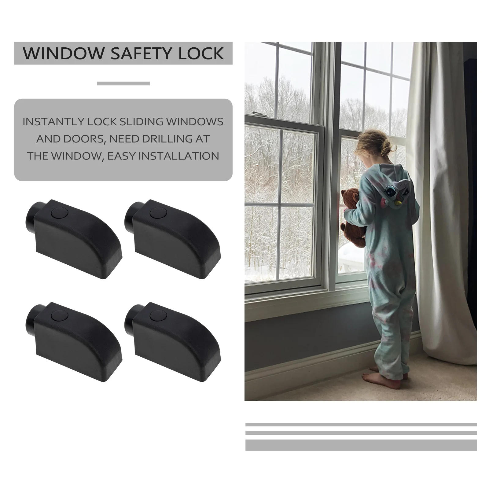 Window Locks Security Sliding Door Sash Stopper Safety Latch Fine Workmanship Child Proof Glass Clamp Hardware
Window Locks Security Sliding Door Sash Stopper Safety Latch Fine Workmanship Child Proof Glass Clamp Hardware