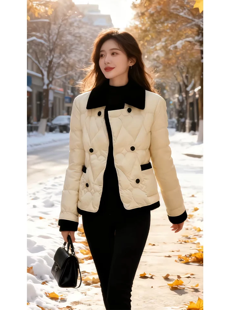 Модная хлопковая куртка с воротником для женщин, в стиле «Маленький аромат», красивая, зимняя, новинка, корейский свободный крой
Модная хлопковая куртка с воротником для женщин, в стиле «Маленький аромат», красивая, зимняя, новинка, корейский свободный крой