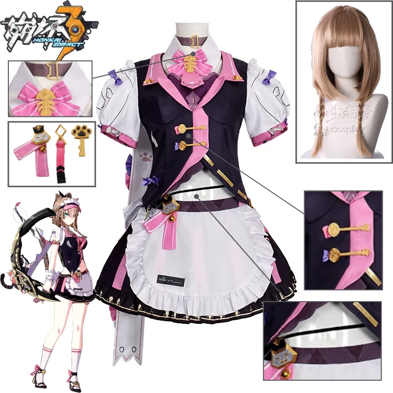 Pardofelis Cosplay Costume Honkai Impact 3 Meow Sugar Macchiato Pardofelis Dress Wig Set for Women Halloween Party Suits
Pardofelis Cosplay Costume Honkai Impact 3 Meow Sugar Macchiato Pardofelis Dress Wig Set for Women Halloween Party Suits