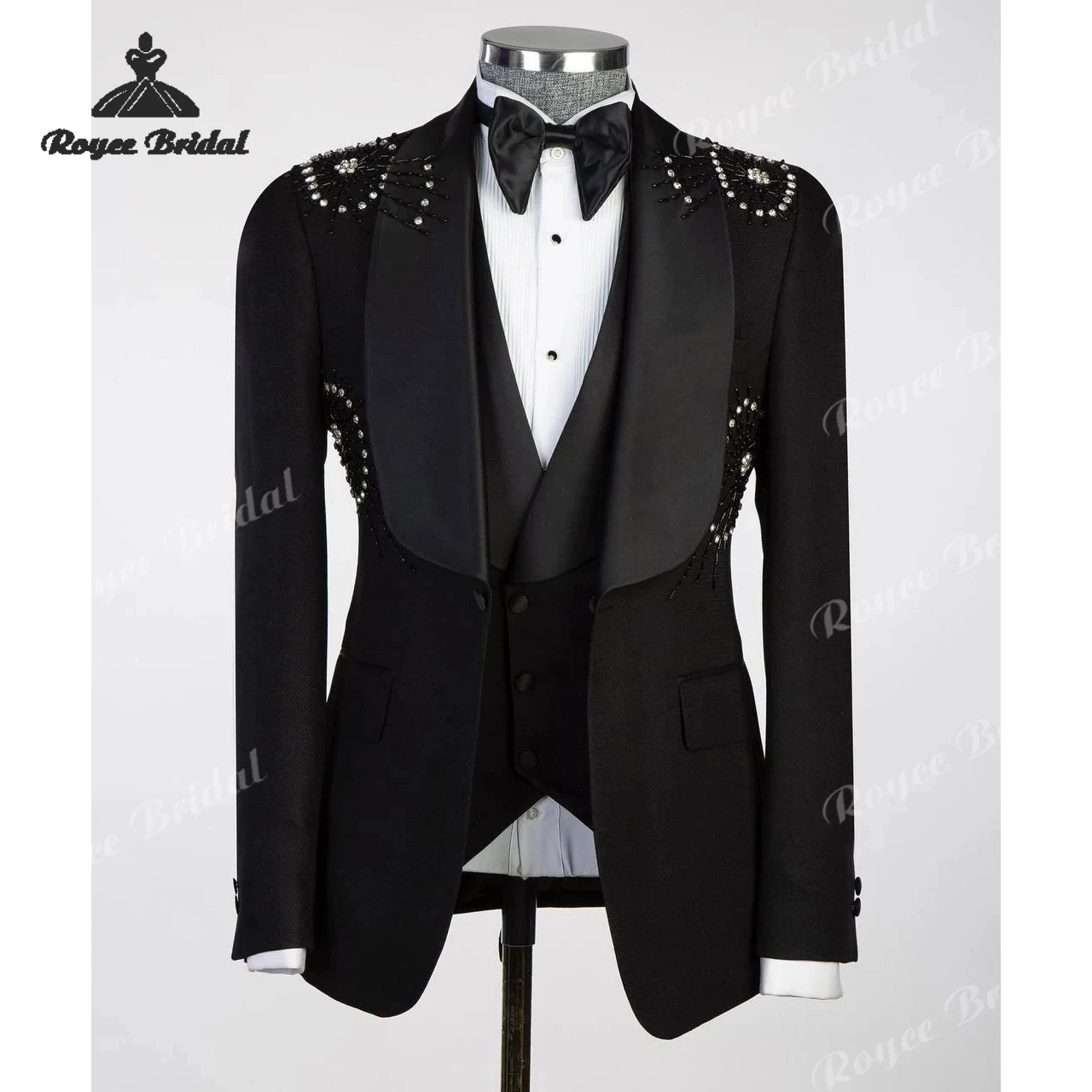Двубортный мужской костюм из двух предметов со стразами, свадебный костюм 2026, вечерний деловой костюм с шалевым воротником, индивидуальный костюм для мужчин
Двубортный мужской костюм из двух предметов со стразами, свадебный костюм 2026, вечерний деловой костюм с шалевым воротником, индивидуальный костюм для мужчин