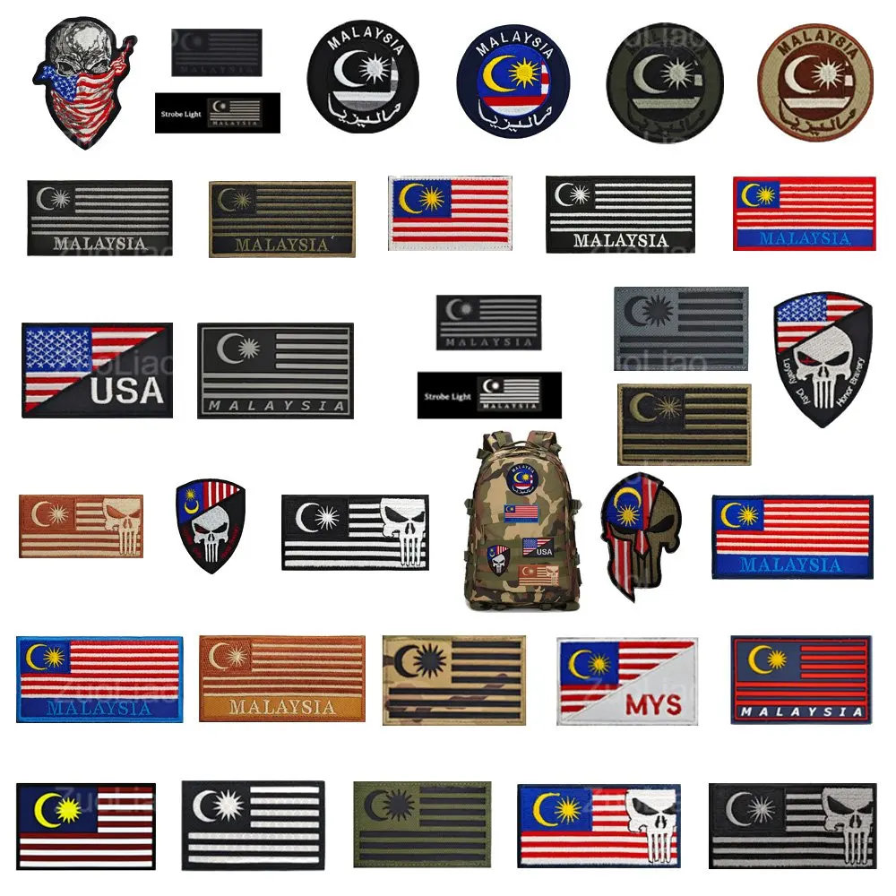 ZuoLiao-3D PVC Malaysia Flag Badge Embroidered Backpack Patch IR Reflection Flag Jacket Armband Hook Patches for Clothing
ZuoLiao-3D PVC Malaysia Flag Badge Embroidered Backpack Patch IR Reflection Flag Jacket Armband Hook Patches for Clothing