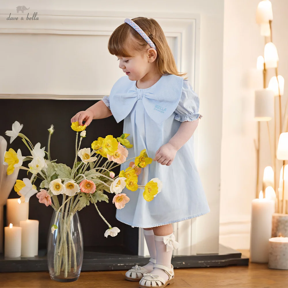 Dave Bella Girl Dresses Pure Cotton Summer Blue White Stripe Dress Children Clothes Elegant Sweet Charm Princess Party DB2262004
Dave Bella Girl Dresses Pure Cotton Summer Blue White Stripe Dress Children Clothes Elegant Sweet Charm Princess Party DB2262004