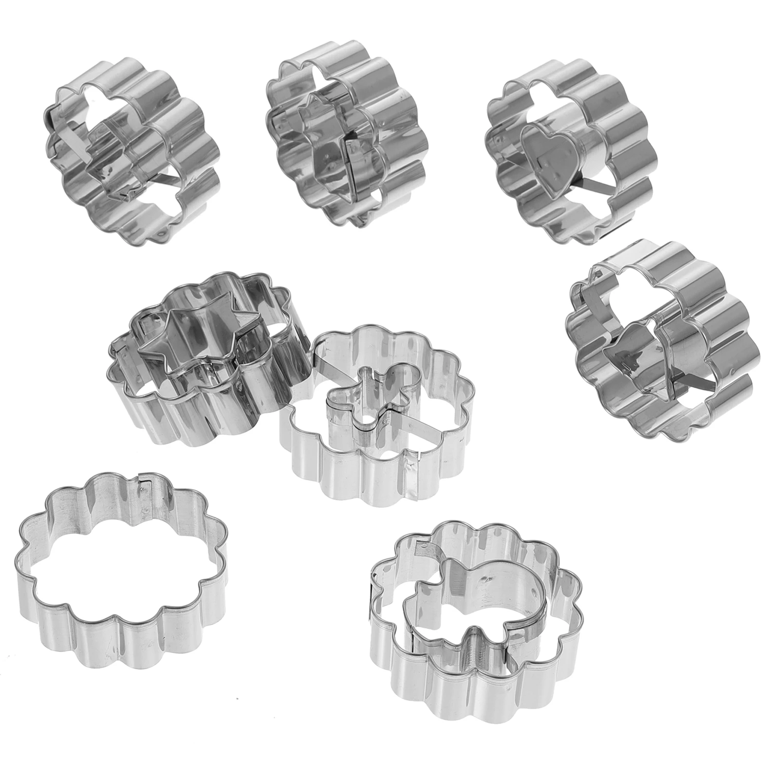 8pcs Stainless Steel Cookie Cutters Biscuit Molds Lightweight For Baking Diy Sugar Fondant Xmas Cake Party Tools
8pcs Stainless Steel Cookie Cutters Biscuit Molds Lightweight For Baking Diy Sugar Fondant Xmas Cake Party Tools