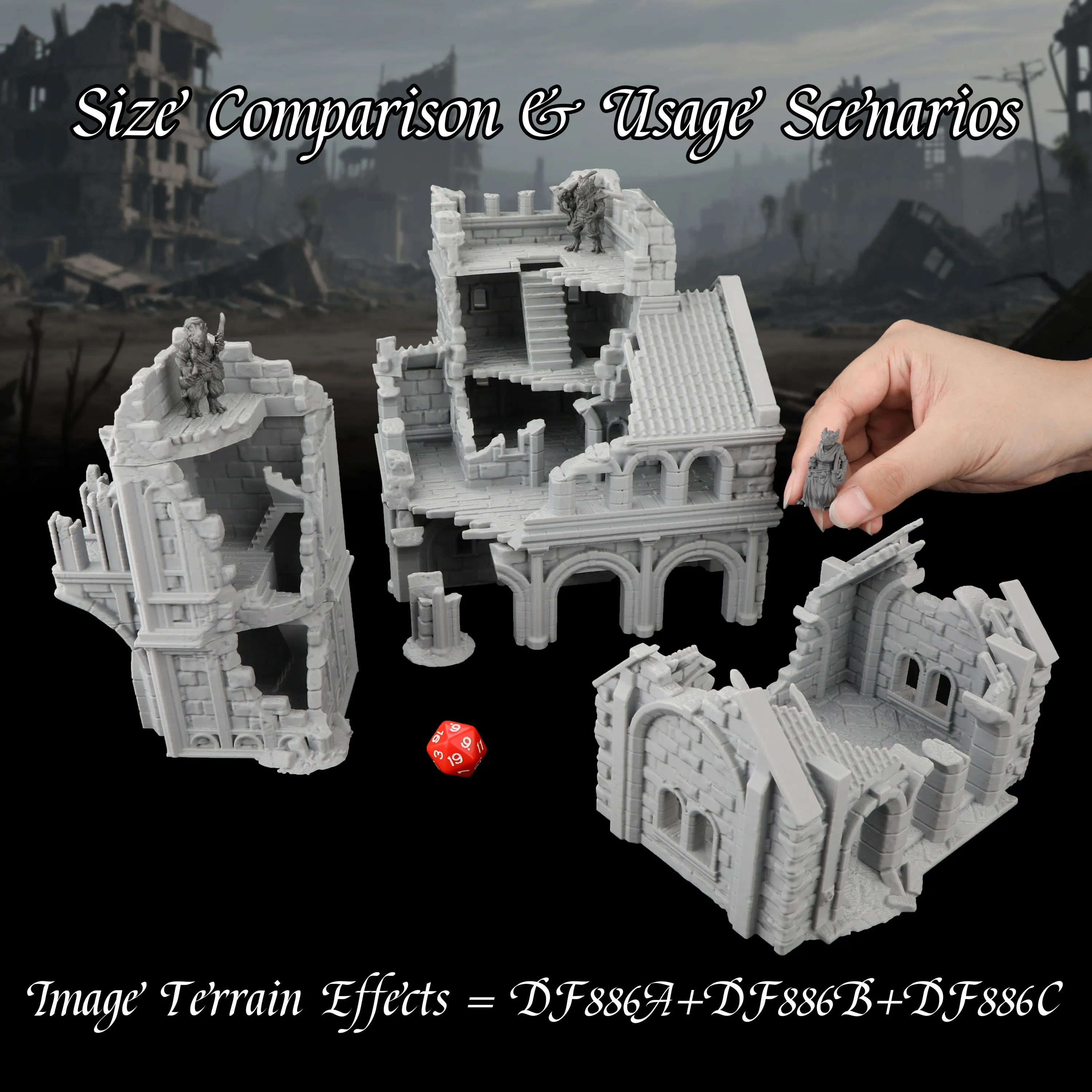 RPG Miniatures Ruins Building Terrain Set - Medieval DND Terrain for Abandoned City, Worn House Miniature Terrain, TTRPG Gift
RPG Miniatures Ruins Building Terrain Set - Medieval DND Terrain for Abandoned City, Worn House Miniature Terrain, TTRPG Gift