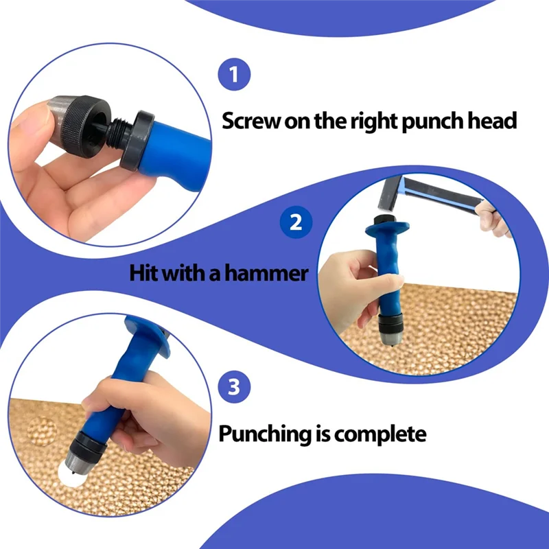 AB15-Hole Punch Set 14Pcs Hollow Punch Kit Gasket Punch Set Gasket Cutter Foam Leather Punches Tools 3/16 Inch To 1-3/8 Inch
AB15-Hole Punch Set 14Pcs Hollow Punch Kit Gasket Punch Set Gasket Cutter Foam Leather Punches Tools 3/16 Inch To 1-3/8 Inch
