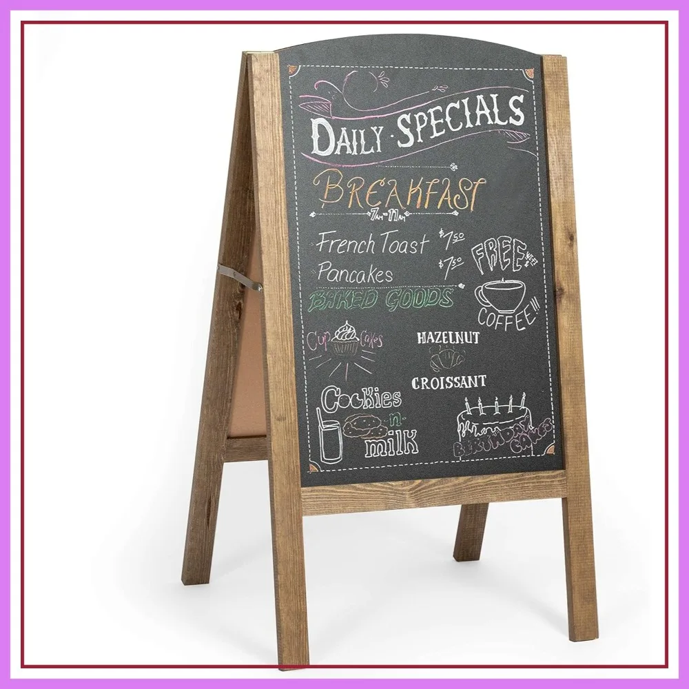 Wooden A-Frame Chalkboard Sign 20x40 inches, Freestanding Menu Display Board for Restaurants & Events
Wooden A-Frame Chalkboard Sign 20x40 inches, Freestanding Menu Display Board for Restaurants & Events
